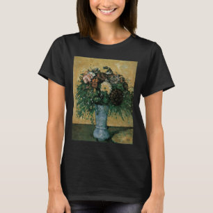 T-shirt Fleurs dans un Vase Bleu par Paul Cezanne Art Vint