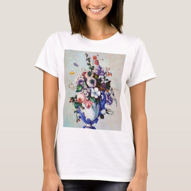 T-shirt Fleurs dans un Vase Rococo, Paul Cezanne (Devant)