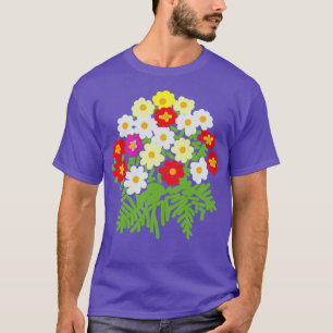 T-shirt Fleurs d'art florales et fougères pour la Fête des