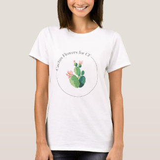 T-shirt Fleurs de cactus pour l'habillement et les