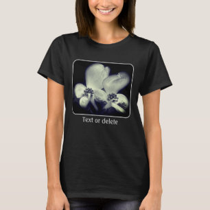 T-shirt Fleurs de cornouiller en noir et blanc