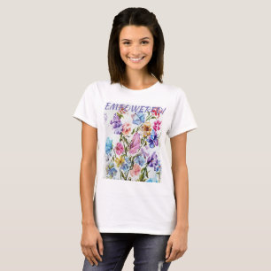 T-SHIRT FLEURS DE COULEUR D'EAU WHIMSIQUE ÉQUIPÉES