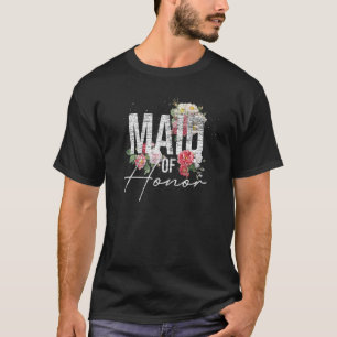 T-shirt Fleurs de Demoiselle d'Honneur Fleurs de Mariée Fl