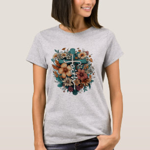 T-shirt Fleurs de foi Femmes chrétiennes religieuses