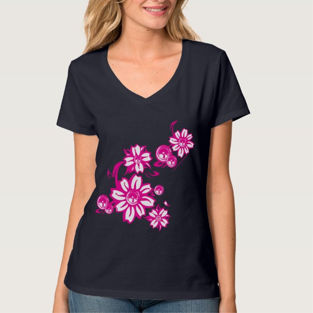 T-shirt Fleurs de haut-parleur (Devant)