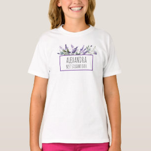 T-shirt Fleurs de Lavande Personnalisées Meilleur Élève Ja