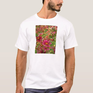T-shirt Fleurs de marguerite rose et jaune brillantes