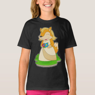T-shirt Fleurs de mariage de la mariée renard
