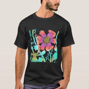 T-shirt Fleurs de néon