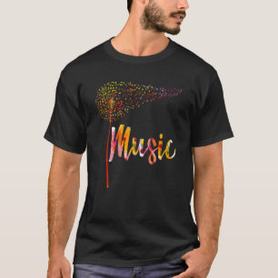 T-shirt Fleurs de pissenlit Notes de Musique Pour Hommes F