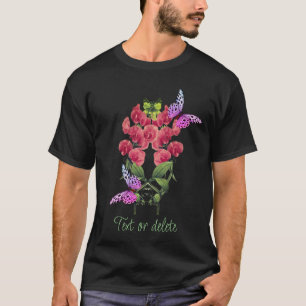 T-shirt Fleurs De Pois Sucrées Et Papillons Personnalisés