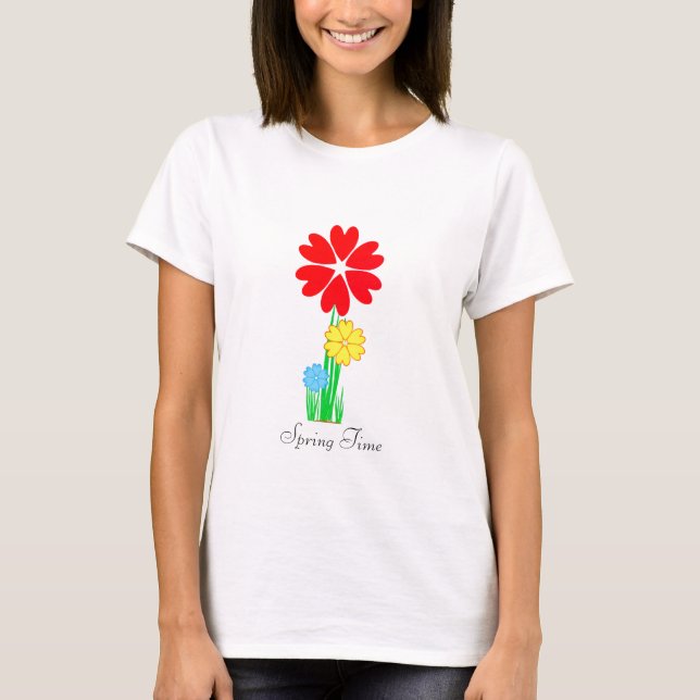 T-shirt Fleurs de printemps modernes (Devant)