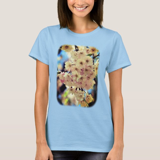 T-shirt Fleurs de printemps rose pâle fleurs Nature (Devant)