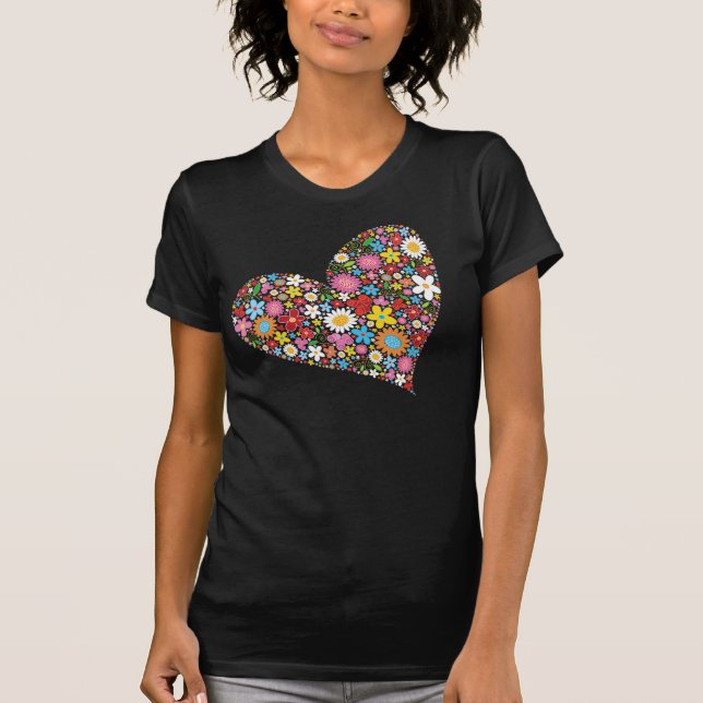 T-shirt Fleurs de Printemps Whimsical Valentine mignonne c (Devant)