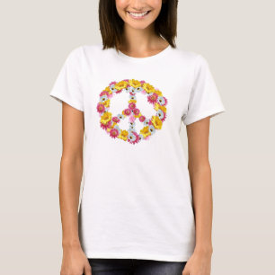 T-shirt Fleurs de signe de paix