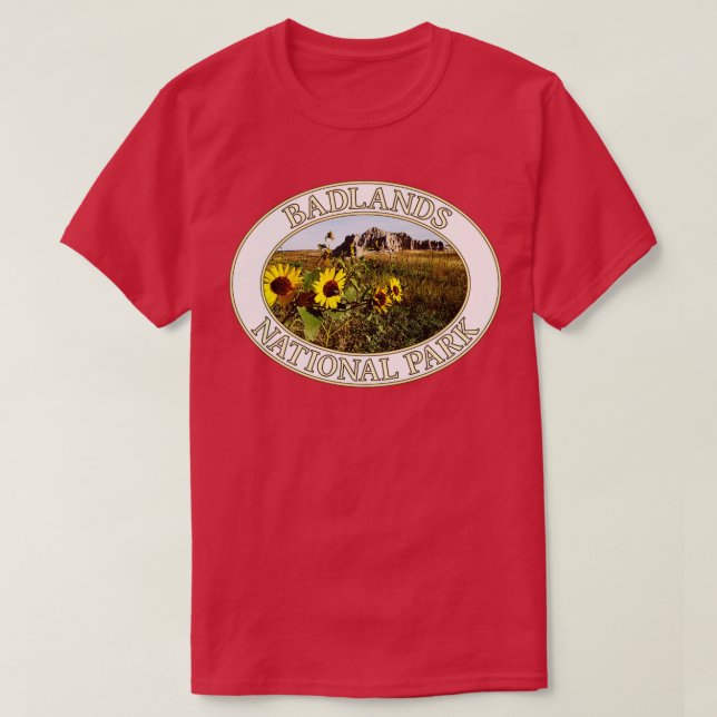 T-shirt Fleurs de soleil dans le parc national Badlands da (Design devant)