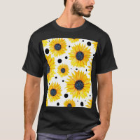 Fleurs de soleil jaunes Motif Arrière - plan blanc