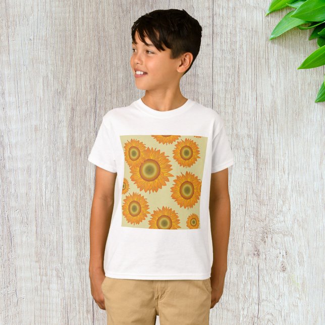 T-shirt Fleurs de soleil rétro (Créateur téléchargé)