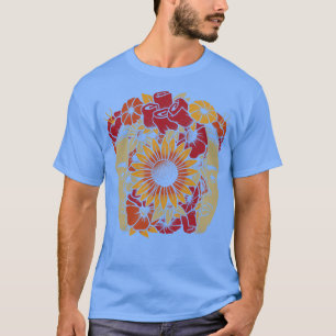T-shirt Fleurs de tête Frida Kahlo par Tobe Fonseca
