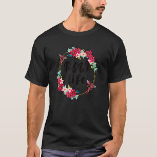 T-shirt Fleurs de travailleur de support personnel Psw Lif