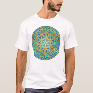 T-shirt FLEURS DE VIE - Géométrie Sacrée Design 1