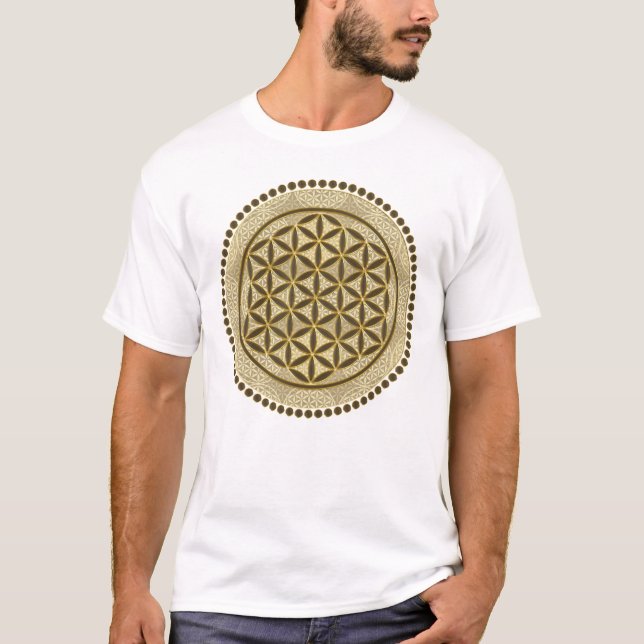 T-shirt FLEURS DE VIE - Symbole de géométrie sacrée Art 2 (Devant)
