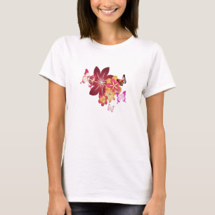T-shirt Fleurs des papillons