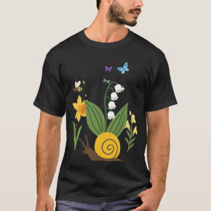T-shirt Fleurs d'escargot dessin d'enfants
