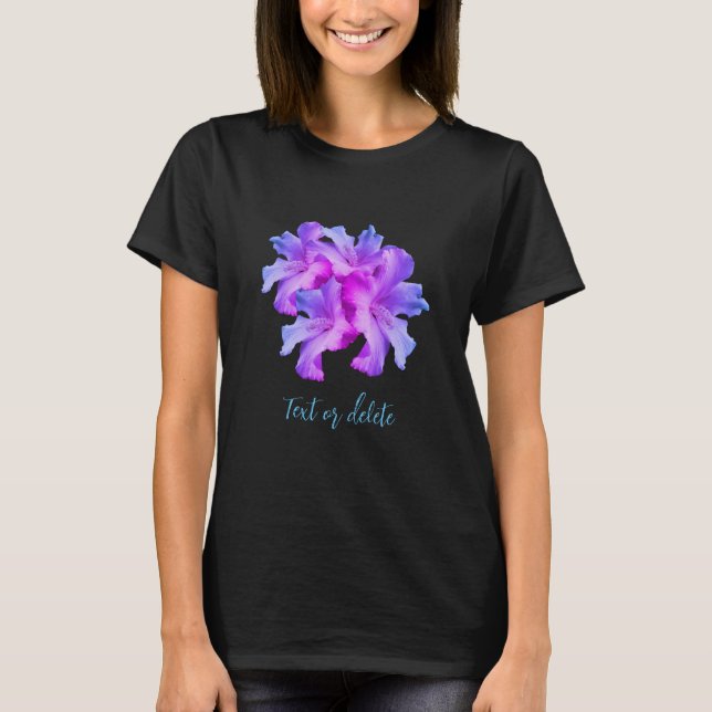 T-shirt Fleurs d'Hibiscus blanc Bouquet teinté Personnalis (Devant)