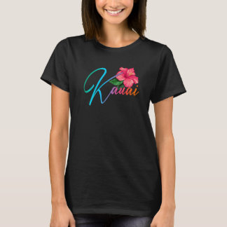 T-shirt Fleurs d'Hibiscus Hawaïennes Kauai Plage Hawaï Lua