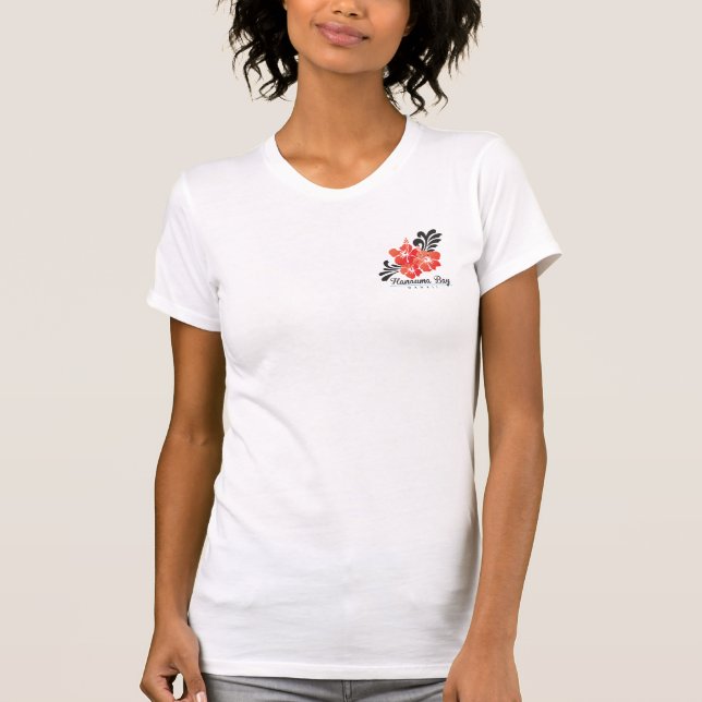 T-shirt Fleurs d'Hibiscus rouge Hawaii (Devant)