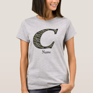 T-shirt Fleurs d'hortensia personnalisées avec initiale de