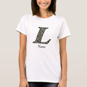 T-shirt Fleurs d'hortensia personnalisées avec initiale de
