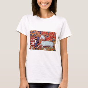 T-SHIRT FLEURS D'IMAGINAIRE ET D'UNICORNE, MOTIFS FLORAUX