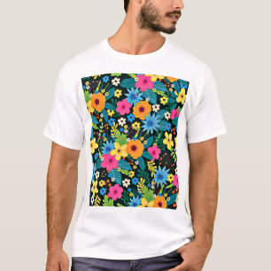 T-shirt Fleurs Ditsy Vibrantes Motif Floral-43785