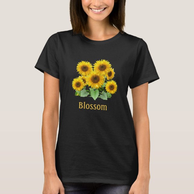 T-shirt Fleurs dorées de soleil (Devant)