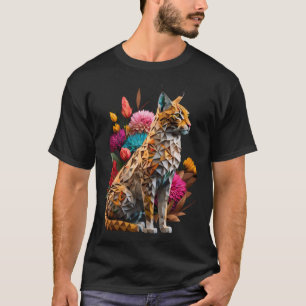 T-shirt Fleurs d'origami Faune Bobcat Orange Bobcat