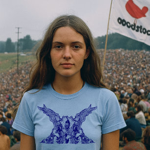 T-shirt Fleurs et champignons Art psychédélique vintage de