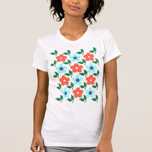 T-shirt Fleurs et feuilles Tee femmes (Devant)