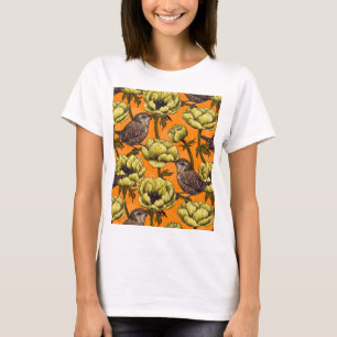 T-shirt Fleurs et fleurs d'anémones jaunes