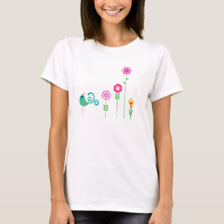 T-shirt Fleurs et oiseaux