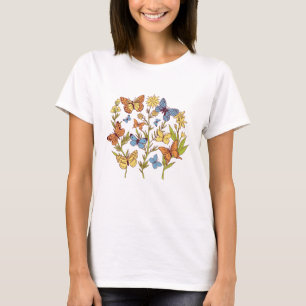 T-shirt Fleurs et papillons