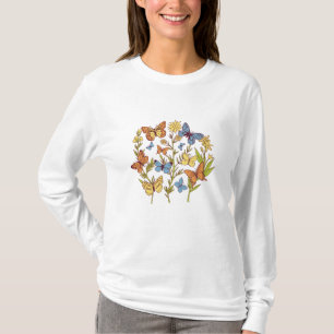 T-shirt Fleurs et papillons