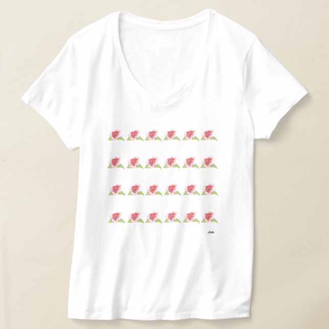 T-shirt : Fleurs exotiques (Poser)