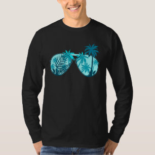 T-shirt Fleurs exotiques Palmiers Île d'été Tropical S