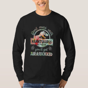 T-shirt Fleurs femmes Rex Dinosaures Nanny Saurus Famille