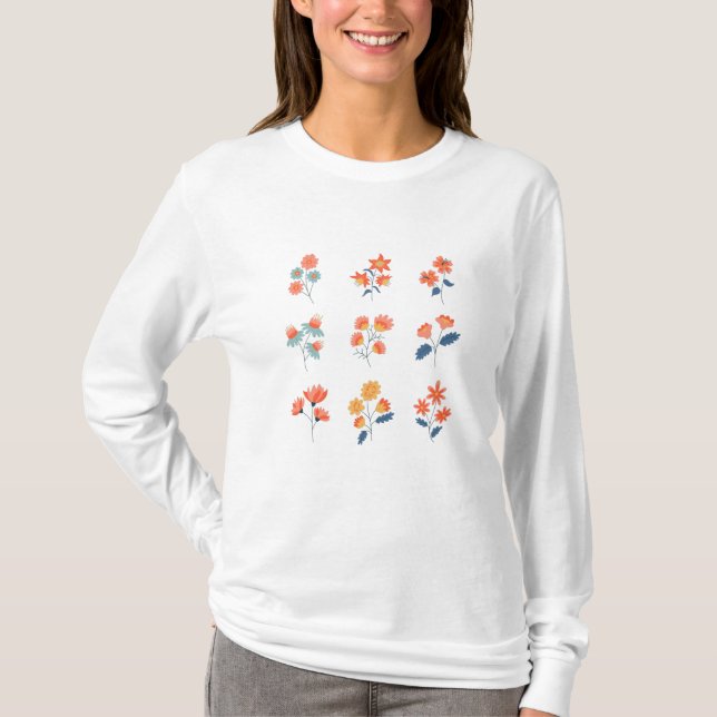 T-shirt Fleurs fleurs sauvages Botanique (Devant)