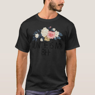 T-shirt Fleurs Florales Aquarelle Drôle Tante Est Mon Bff