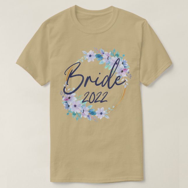 T-shirt Fleurs florales de mariée 2022 (Design devant)