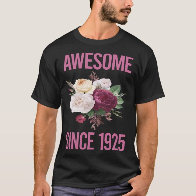 T-shirt Fleurs fraîches - Magnifique depuis 1925 (Devant)
